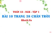 Bài 10 trang 38 Toán 12 Tập 1 Chân trời sáng tạo